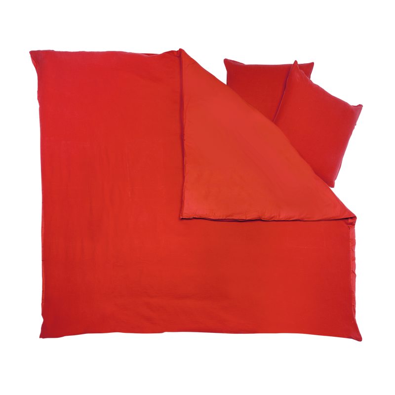 Parure de lit en gaze de coton ANOKIA coloris ocre 260 x 240 cm