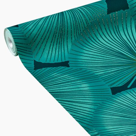 Papier peint intissé TAKAYAMA coloris vert émeraude