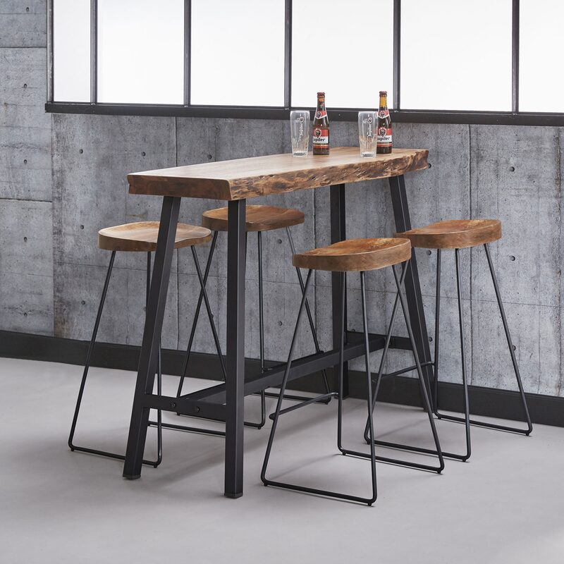 Tabouret de plan de travail MILEY coloris acacia