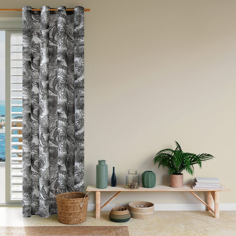Rideau JUNGLE NIGHT coloris noir 140 x 260 cm