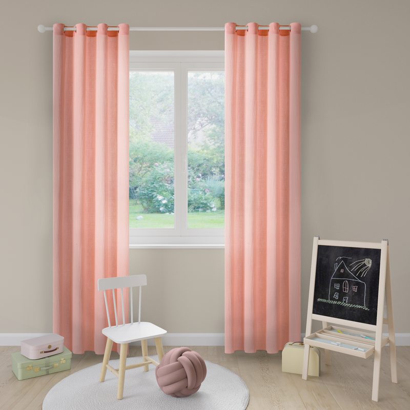 Rideau ANOKI coloris blush 130 x 260 cm