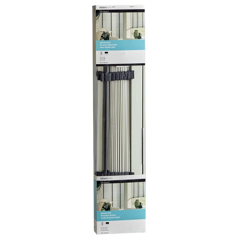 Store vénitien DUCALE coloris blanc / anthracite 70 x 130 cm