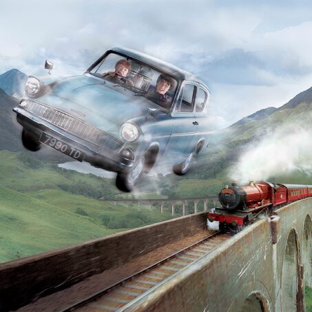 Poster extra large HARRY POTTER EN ROUTE POUR POUDLARD 300 x 280 cm