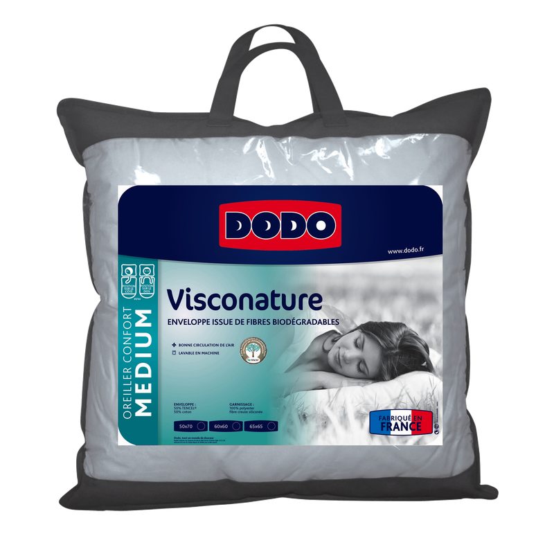 Oreiller VISCONATURE coloris blanc 60 x 60 cm