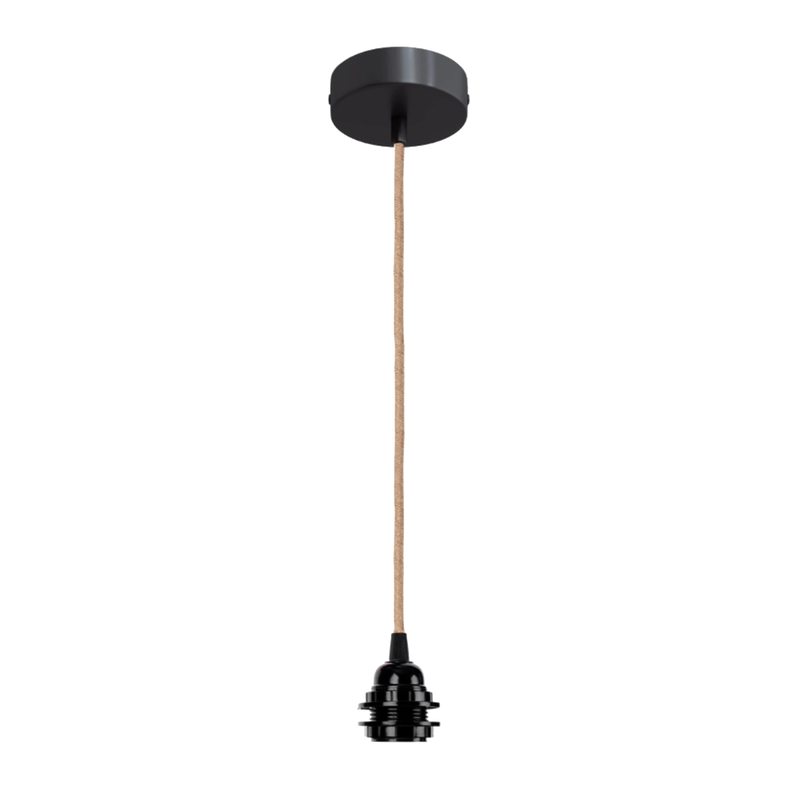 Kit suspension plafond CORDON coloris naturel et noir