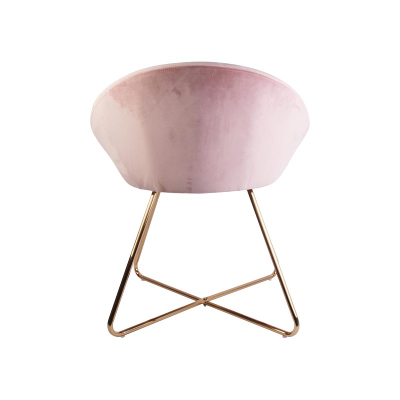 Fauteuil DAMICO coloris rose poudré