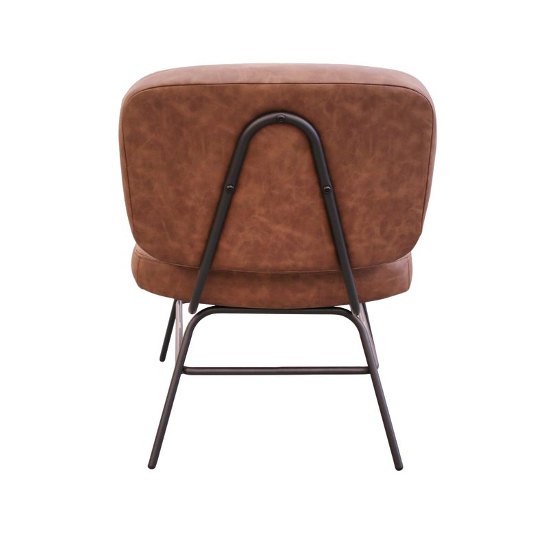 Fauteuil MARSHALL coloris marron vintage