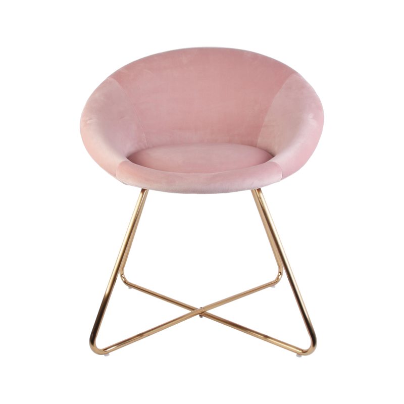 Fauteuil DAMICO coloris rose poudré