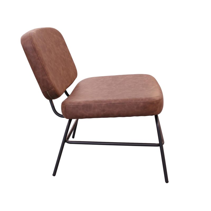 Fauteuil MARSHALL coloris marron vintage