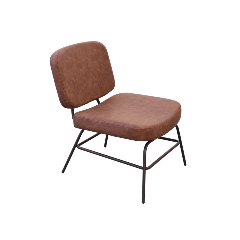 Fauteuil MARSHALL coloris marron vintage