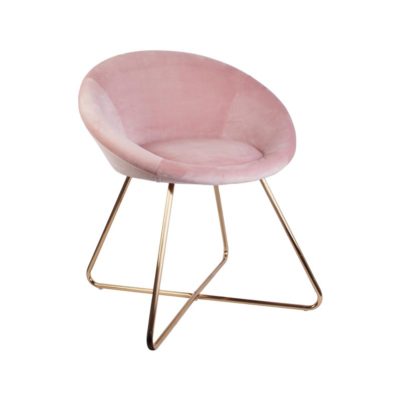 Fauteuil DAMICO coloris rose poudré