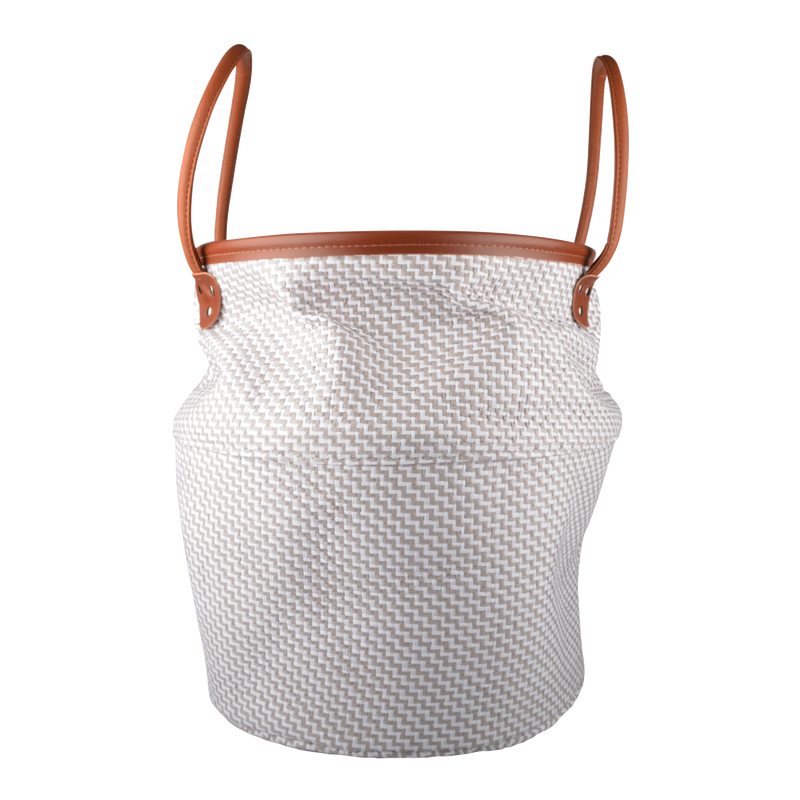 Corbeille CRISSAY S coloris blanc et beige