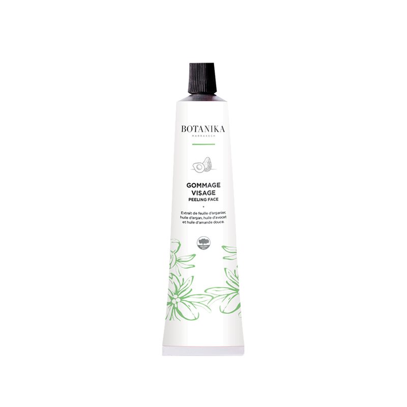 Gommage visage PEELING FEUILLE D'ARGANIER ET HUILES D'ARGAN, D'AVOCAT ET D'AMANDE DOUCE