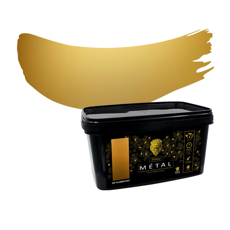 Peinture METAL Acrylique or flamboyant Satiné 2 L