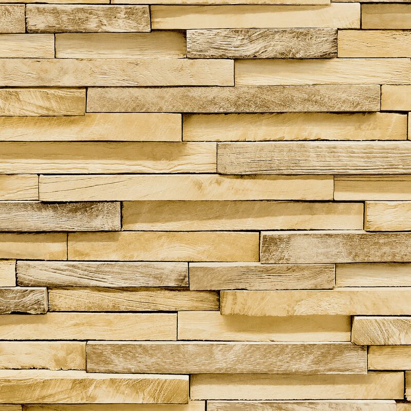 Papier peint intissé SHERBROOKE coloris bois blond
