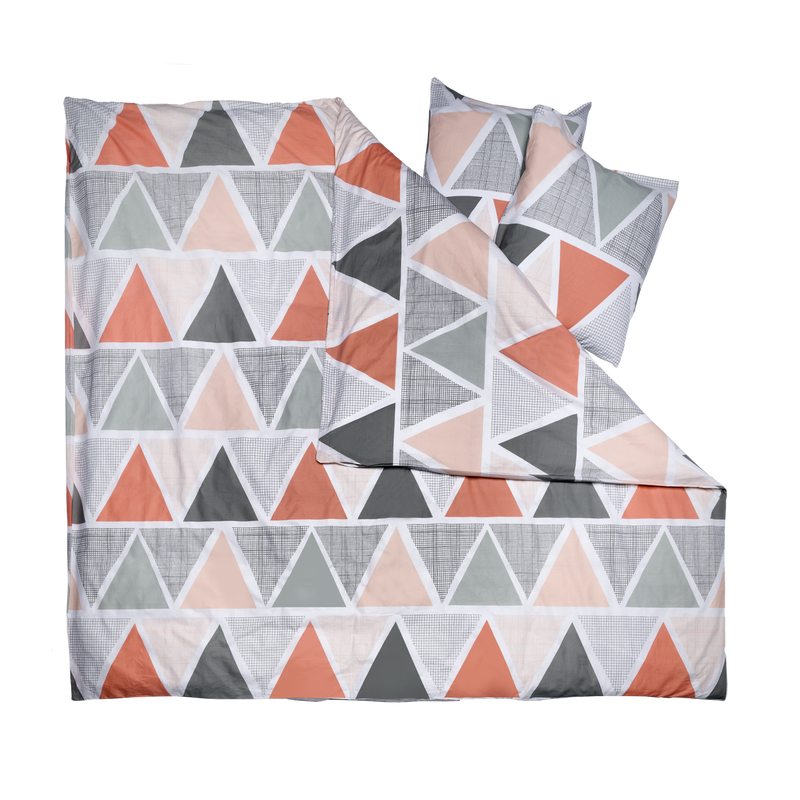 Parure de lit en coton bio CITRUS coloris multicolore 260 x 240 cm