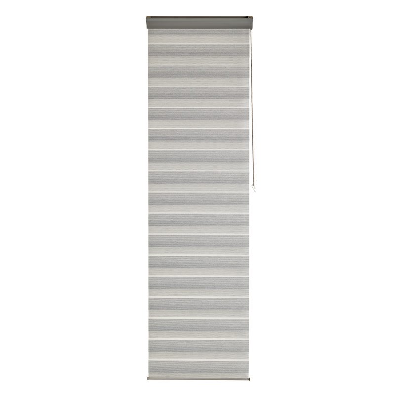 Store jour/nuit SOLSTICE coloris blanc / noir 60 x 250 cm
