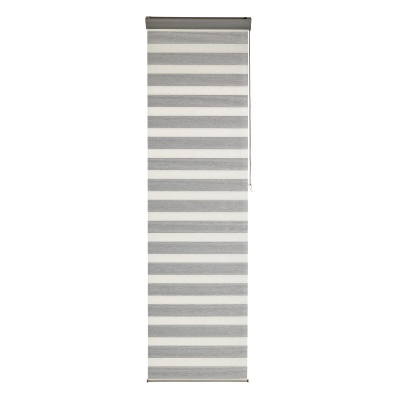 Store jour/nuit SOLSTICE coloris blanc / noir 60 x 250 cm