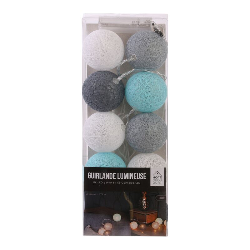 Guirlande lumineuse CALI coloris bleu et gris