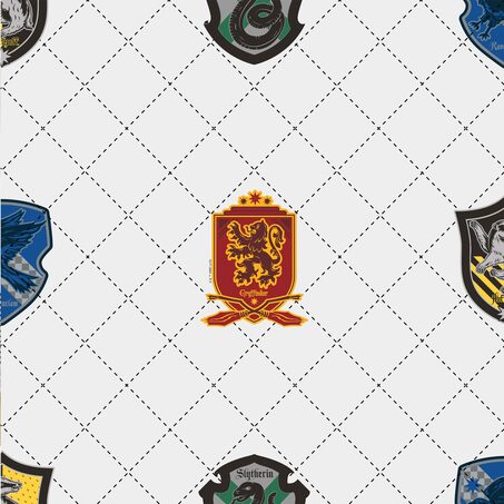 Papier peint HARRY POTTER MAISONS & BLASONS multicolore
