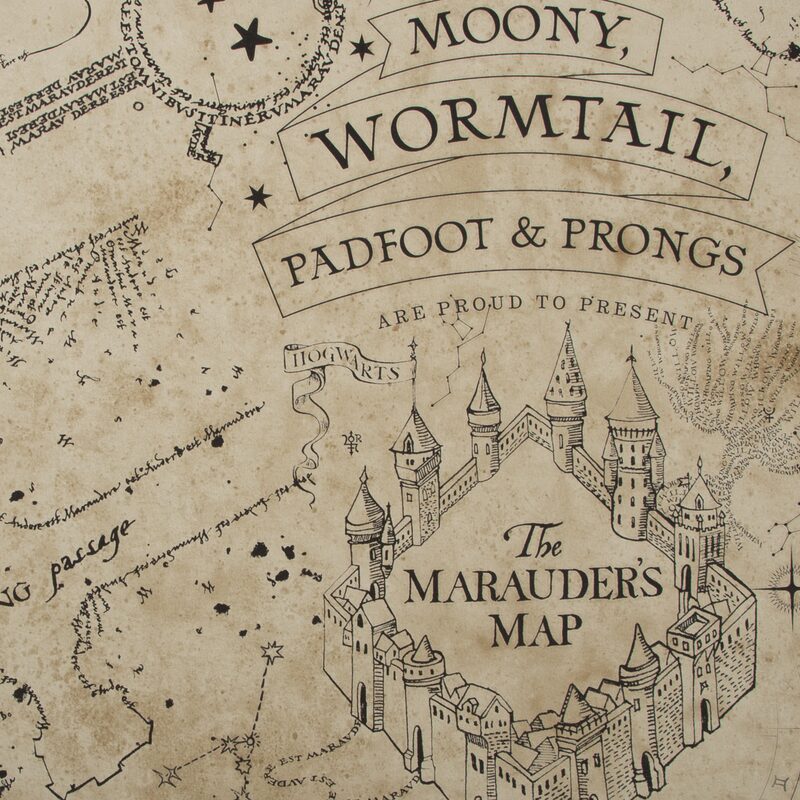 Papier peint HARRY POTTER LA CARTE DU MARAUDEUR coloris sable