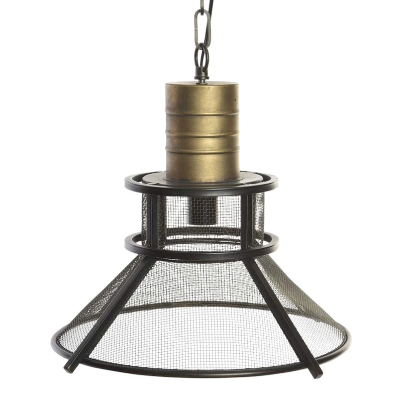 Suspension PERKS coloris noir et laiton 43 x 37,5 cm
