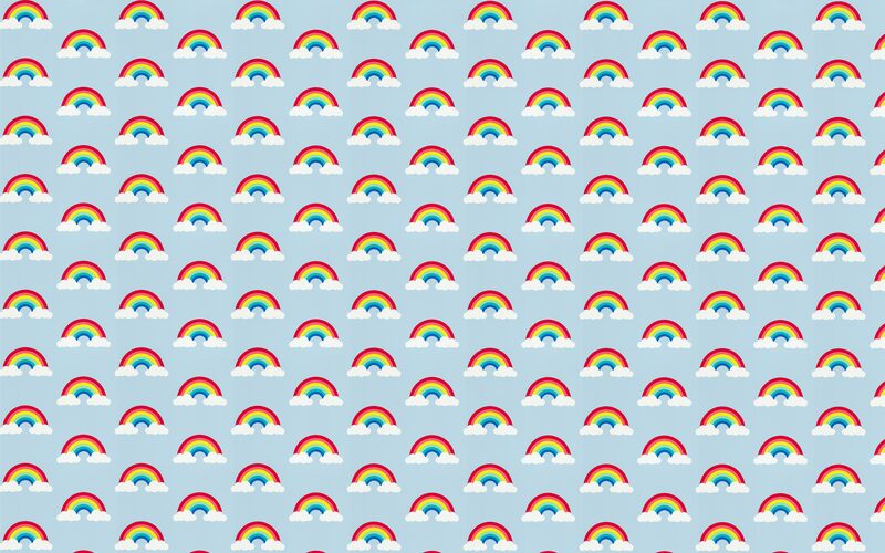 Papier peint intissé RAINBOW IN THE SKY coloris multicolore