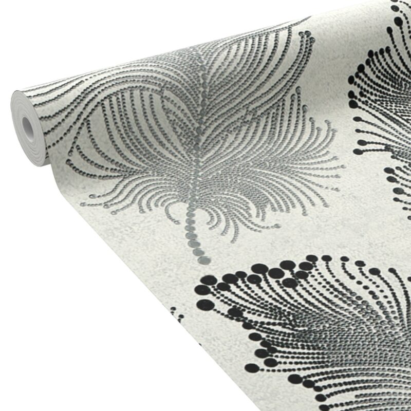 Papier peint intissé BURLESQUE coloris gris perle