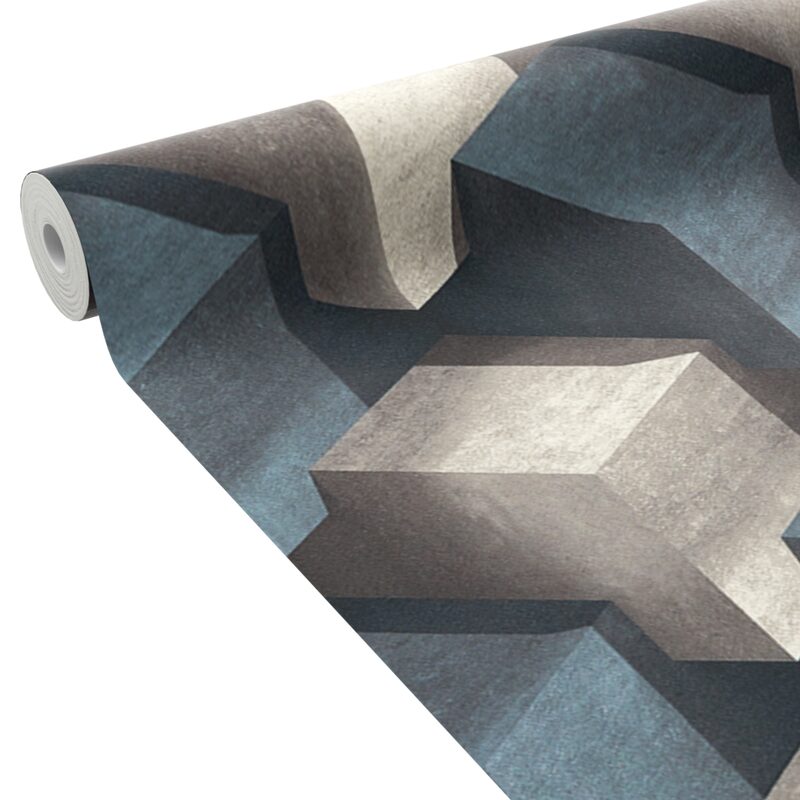 Papier peint intissé STONE CRAFT coloris gris béton
