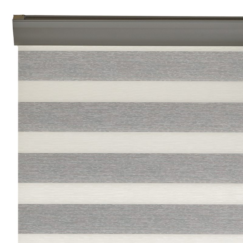 Store jour/nuit SOLSTICE coloris blanc / noir 60 x 250 cm