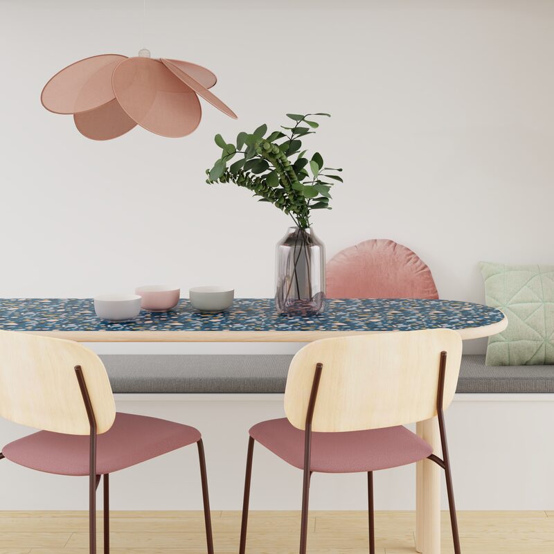 Suspension EVASION coloris rose poudré 50 x 73 cm