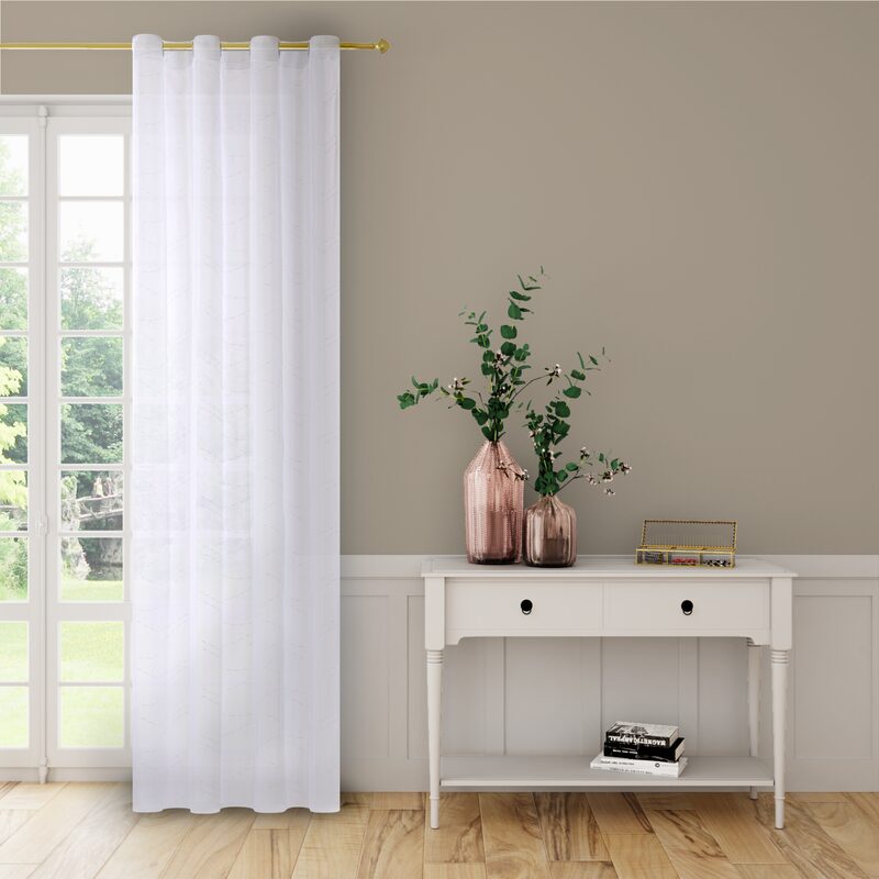 Voilage RIVAGE coloris blanc 150 x 260 cm