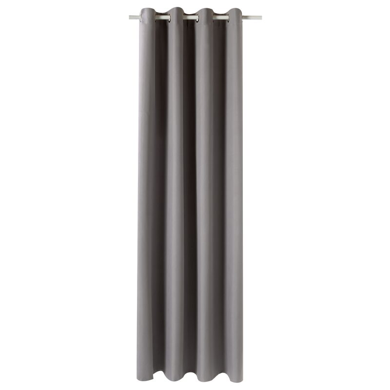 Rideau 100% occultant MANN coloris gris 140 x 260 cm