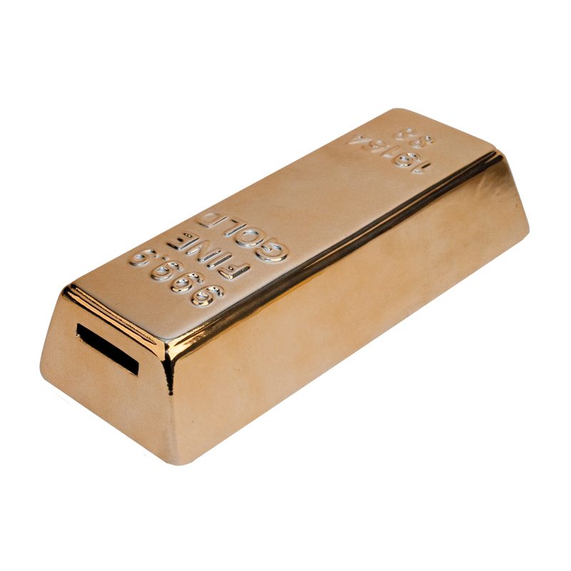 Tirelire LINGOT coloris or