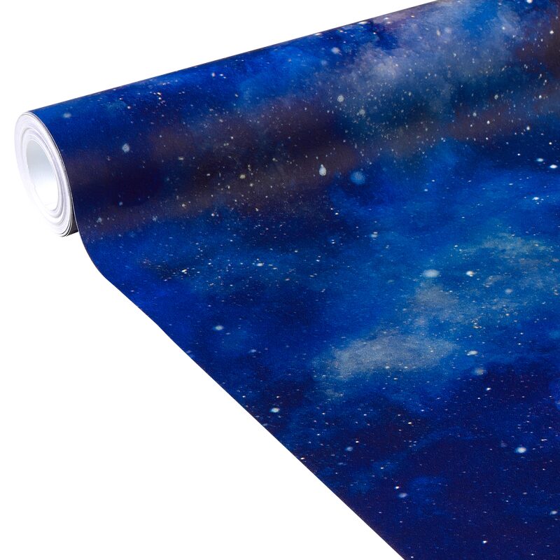 Papier peint intissé JEDHA coloris bleu galactique