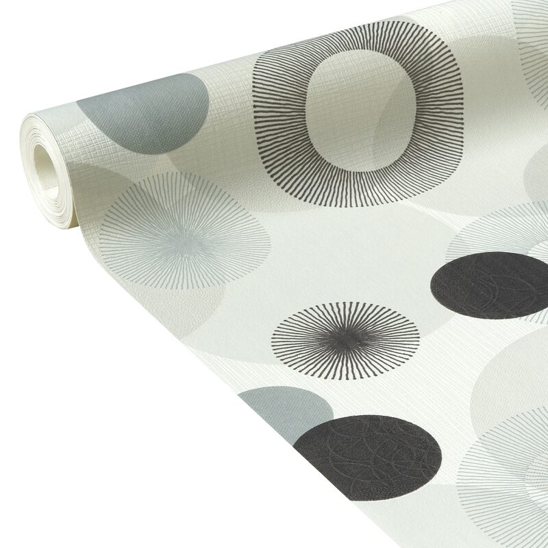 Papier peint intissé SPIRUS coloris gris moyen