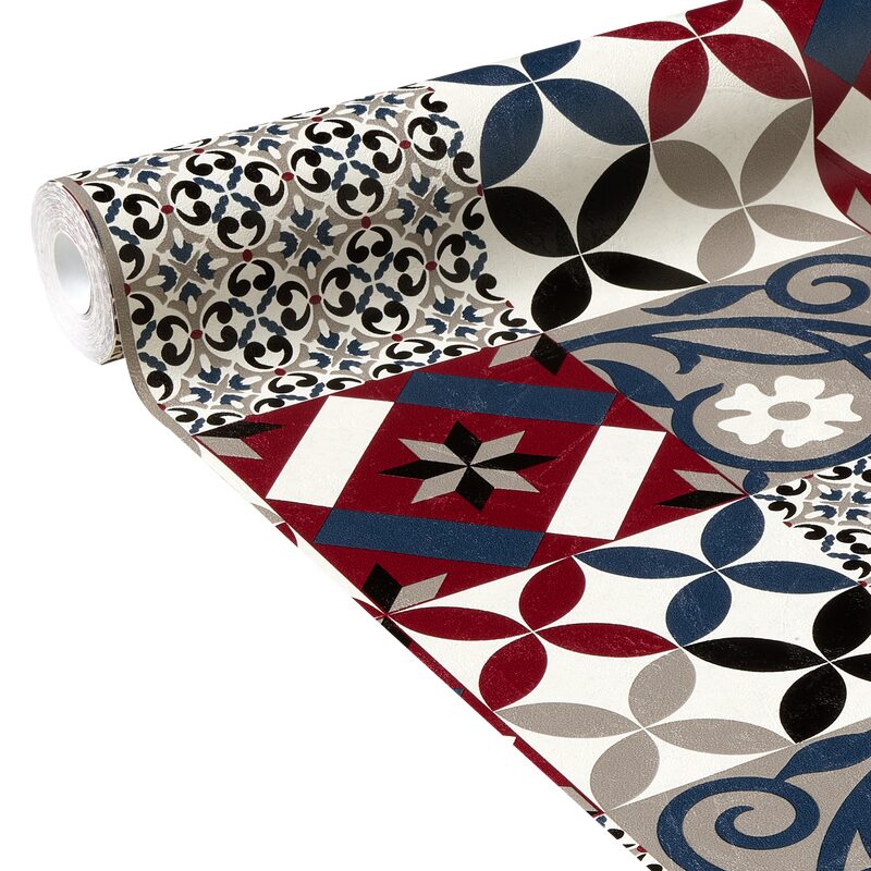 Papier peint intissé WESTON coloris rouge brique