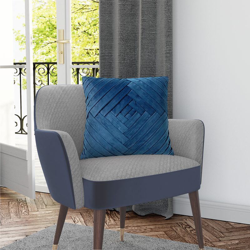 Coussin ILLY coloris bleu nuit 45 x 45 cm