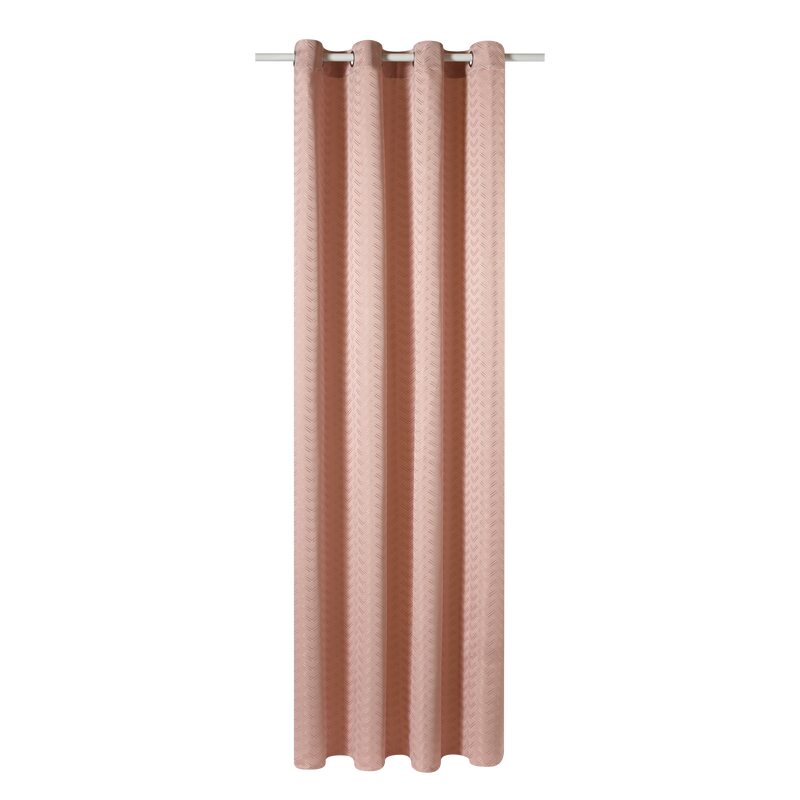 Rideau GIULIANO coloris rose blush 140 x 260 cm