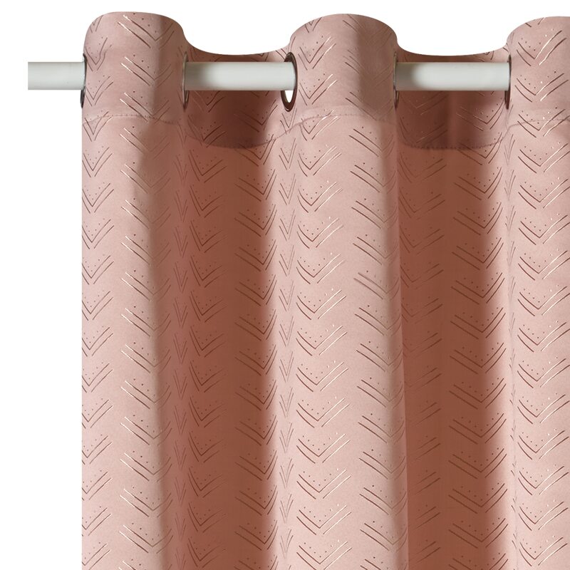 Rideau GIULIANO coloris rose blush 140 x 260 cm