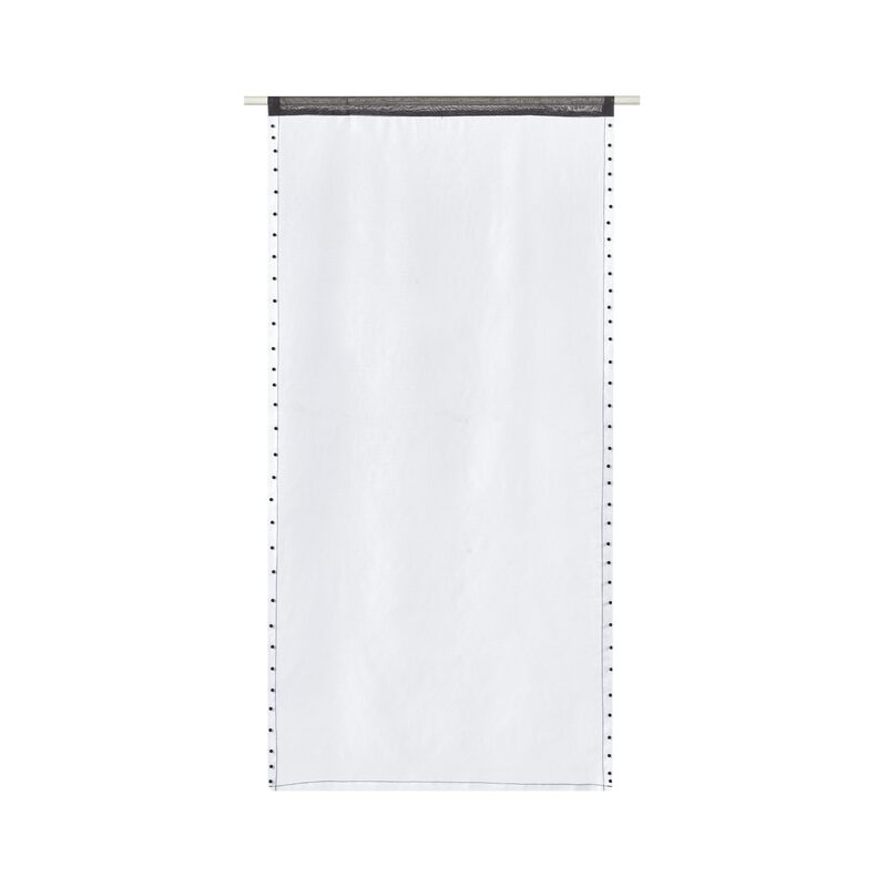 Vitrage MAHAENA coloris blanc 60 x 120 cm