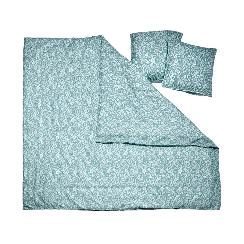 Parure de lit en Lyocell LIBERTY coloris vert amande 240 x 220 cm