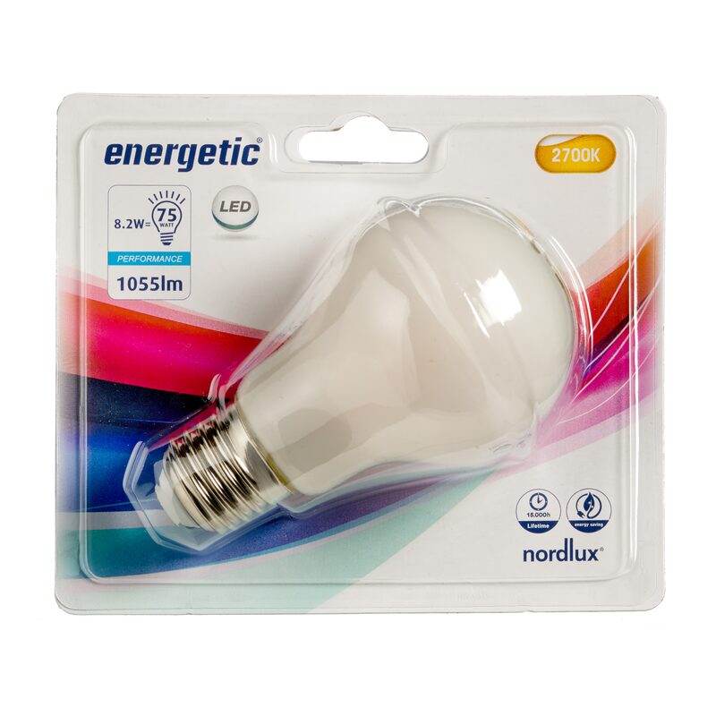 Ampoule LED MILKY 75W E27 lumière chaude coloris jaune 10 x 6 cm