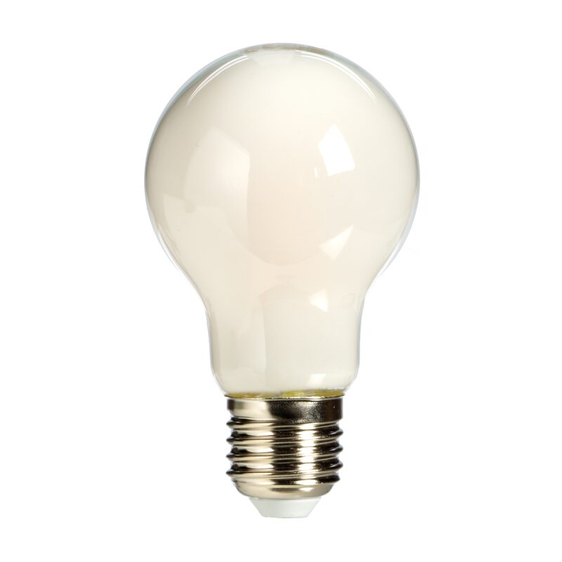 Ampoule LED MILKY 60W E27 lumière chaude coloris jaune 10 x 6 cm