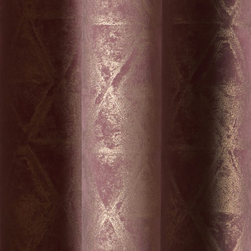 Rideau IVANA coloris rose grisé 140 x 260 cm