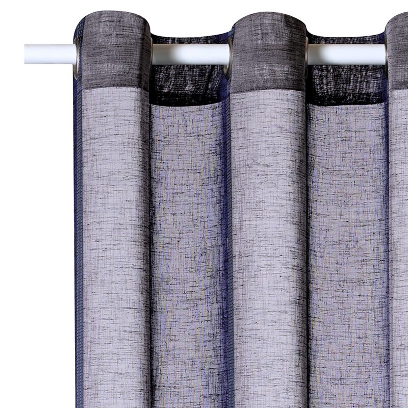 Voilage SELECT coloris bleu nuit 140 x 240 cm