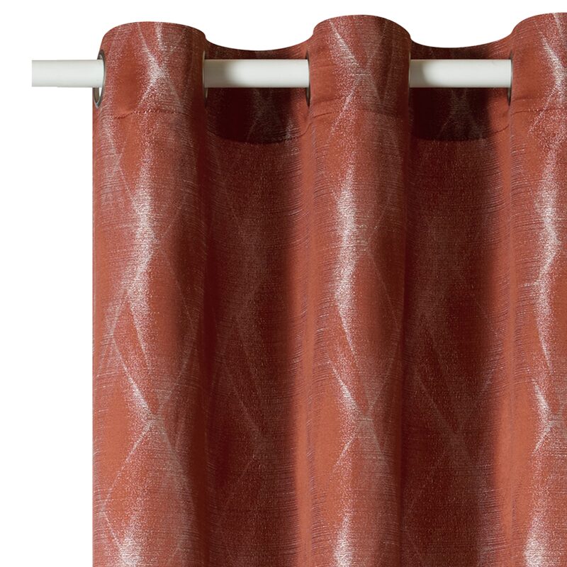 Rideau BARILOCHE coloris terracotta 140 x 260 cm