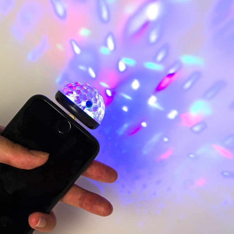 Kikkerland Prise LAMPE DISCO IPHONE coloris noir - 4MURS