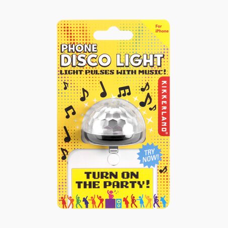 Kikkerland Prise LAMPE DISCO IPHONE NOIR coloris noir