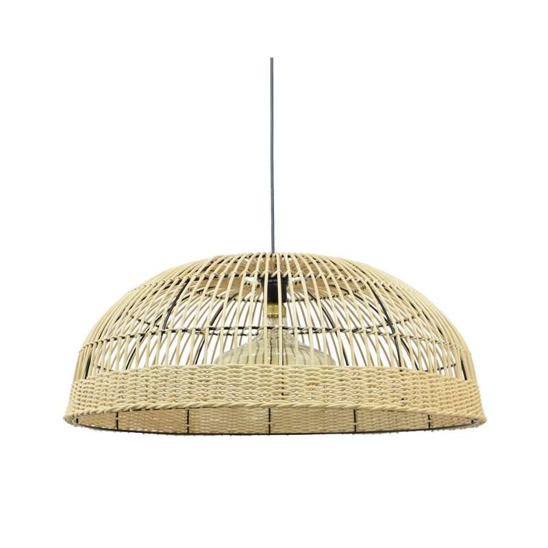 Suspension TIPSUN coloris rotin et noir 25,5 x 65,5 cm